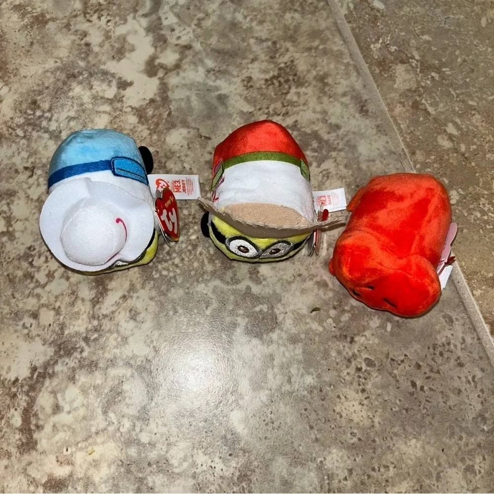 Ty Teeny Tys Despicable Me 3 Plush lot new nwt  heart emoji movie Dave Jerry